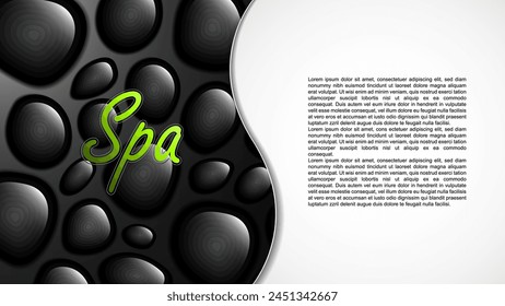 Spa stones background, vector illustration