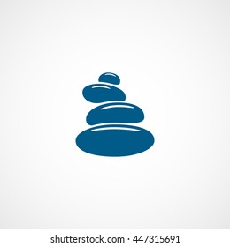 Spa Stones Blue Flat Icon On White Background