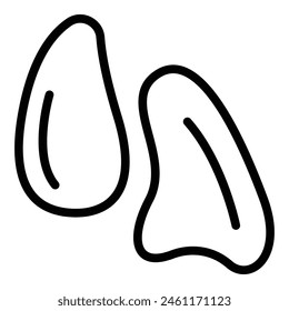 Spa stones care icon outline vector. Woman face. Skin beauty