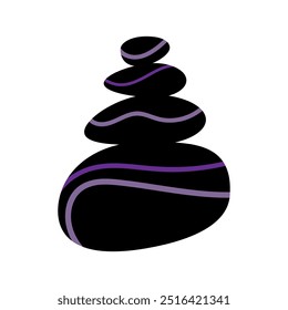 spa stones icon, balance logo, relaxation symbol
