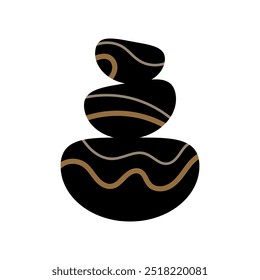 spa stones icon, balance logo, relaxation symbol