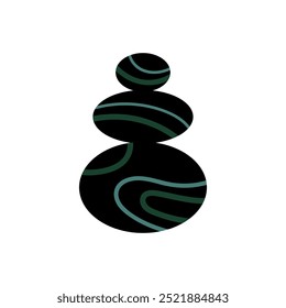 spa stones icon, balance logo, relaxation symbol