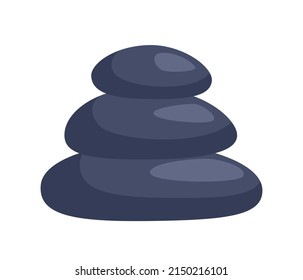 Spa stones icon. Balance pebble sign. Spa salon, cosmetics, medicine, orient massage concept. Vector flat illustration