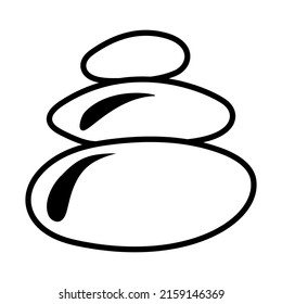 Spa Stones Icon. Bold outline design with editable stroke width. Vector Illustration.