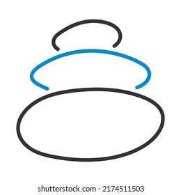 Spa Stones Icon. Editable Bold Outline With Color Fill Design. Vector Illustration.