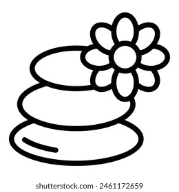 Spa stones icon outline vector. Roller care. Skin beauty