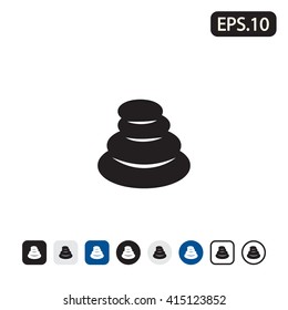 Spa stones icon. Vector illustration.