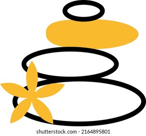 Spa stones, illustration, vector on a white background.
