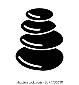 Spa Stones Isolate Vector Icon Editable

