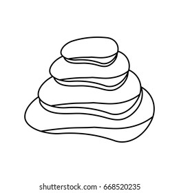 Spa stones isolated