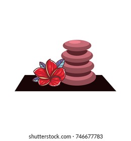 Spa stones isolated vector and relaxation spa stones isolated, yoga logo design template - vector illustration template