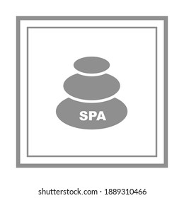 Spa stones. Simple isolated icons. Concept illustration. Sign, symbol, element.