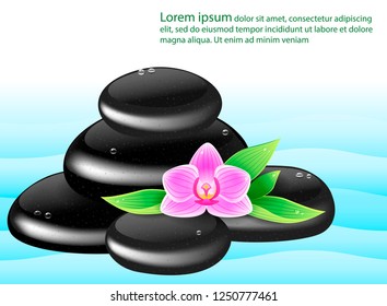 spa stones stack. Good for spa, yoga center,wellness, beauty salon and medicine designs.logo sign.