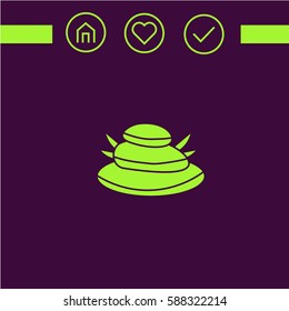 spa stones vector flat icon. design logo
