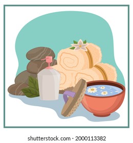 spa terapy treatment cartoon card