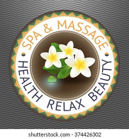 SPA theme vector  with flowers, leaves and drop. 