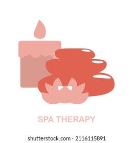 Icono plano Terapia Spa. Signo de elementos de color de la colección de terapias spa. Icono de Terapia Terapia Terapéutica Plana para diseño web, infografía y más.