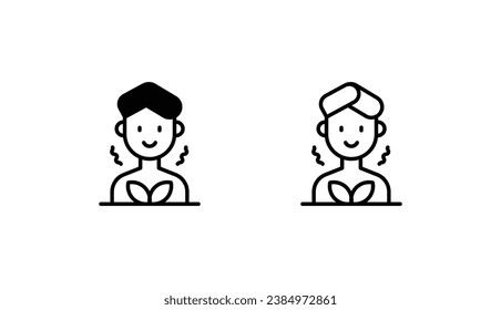 Icono de Terapia Spa diseño con ilustración de fondo blanco