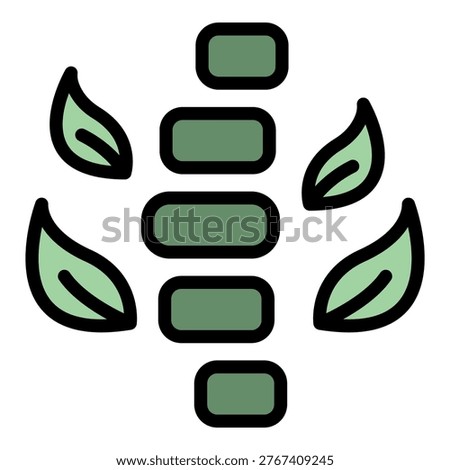 Spa therapy icon. Outline spa therapy vector icon color flat isolated