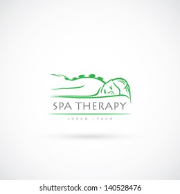 Spa therapy label - vector illustration