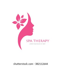 spa therapy logo concept vector graphic design