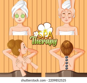 Spa Therapy Poster Design Illustration