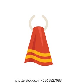 Icono de toalla de spa vector plano. Tejido de tela. Algodón blando aislado