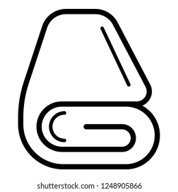 Spa towel icon. Outline spa towel vector icon for web design isolated on white background