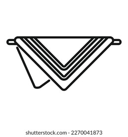 Spa towel icon outline vector. Fabric tissue. Cotton soft