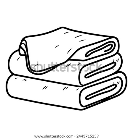 Spa towel outlined vector icon, ideal for relaxation-themed graphics.