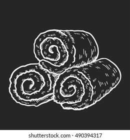Spa towel vector icon