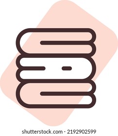 Spa towels, illustration, vector on a white background.