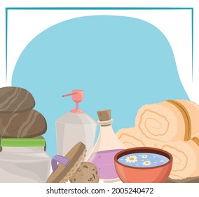 spa treatment alternative cartoon layout
