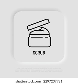 Tratamiento de spa: icono de la línea delgada de limpieza corporal. Ilustración vectorial moderna para un taller de belleza.