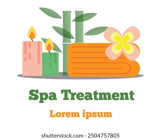 Spa Treatment Concept Flat Style. Health and beauty concept vector art