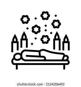 spa treatment line icon vector. spa treatment sign. isolated contour symbol black illustration