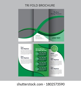 Spa trifold brochure template Vector Design