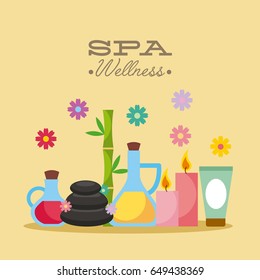 Spa utensils illustration