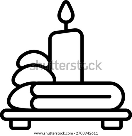 Spa vector design in modern style, hotel wellness service and relaxation facility concept, luxury experience illustration. Line Icon
