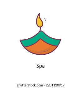 Spa vector filled outline Icon Design illustration. Holiday Symbol on White background EPS 10 File