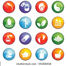 spa vector icons for user interface design