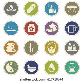 spa vector icons for user interface design