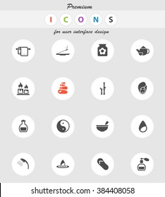 Spa vector icons for web sites and user interface