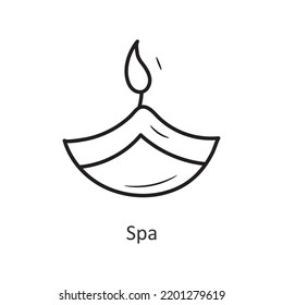 Spa vector outline Icon Design illustration. Holiday Symbol on White background EPS 10 File