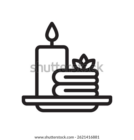 Spa Vector for Relaxation and Hotel Wellness Services. Massage and beauty treatment illustration. Luxury experience icon. Line Icon