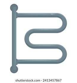 Spa wall interior icon cartoon vector. Metal radiator. Pipe steel coil