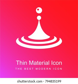 Spa waters red and pink gradient material white icon minimal design