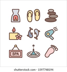 Spa and wellness icon color vector 