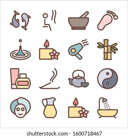 Spa and wellness icon color vector 