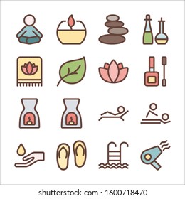 Spa and wellness icon color vector 